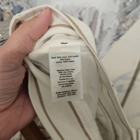 NWT Vineyard Vines Cargo Pocket Mini Skirt Striped Size XL Linen Blend - Picture 5 of 8